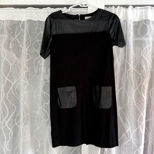 Black mixed media dress